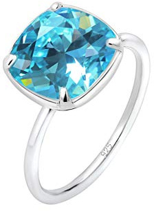 Elli Anillo solitario aniversario de mujer con plata - Tamaño 18