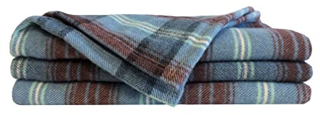Couverture Laine et Acrylique Aubergine 220 x 240 cm - Gamme Chevreuse - Made in France