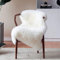 HEQUN Faux Lammfell Schaffell Teppich Kunstfell Dekofell Lammfellimitat Teppich Longhair Fell Nachahmung Wolle Bettvorleger Sofa Matte (50 x 80 cm, Weiß)