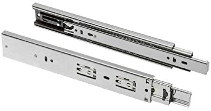 MS Beschläge Schubladenauszug mit Selbsteinzug 1 Paar Vollauszüge 45 mm Höhe Teleskopschiene Teleskopauszug Vollauszug Schubladenschiene (450mm)