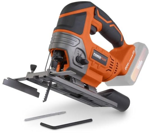 Sierra de sierra de calar batería de doble potencia POWDP25300-20V - 2300min-1 - sin batería y cargador - herramienta con 2 acc.