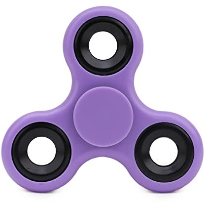 Toyland® Fidget Hand Spinner – Linderung von Stress und Angst – 38 Designs zur Auswahl (lila und Schwarze Ringe)