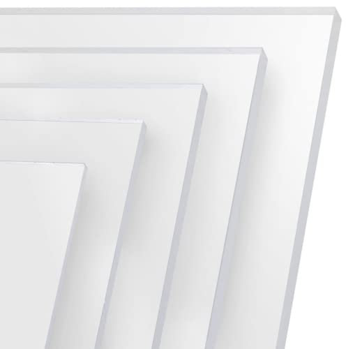 FRAMO Placa de cristal acrílico de 55 x 30 cm, corte a medida, placa de cristal acrílico transparente de 3 mm de grosor, resistente a los rayos UV, lámina de cristal acrílico por ambos lados con