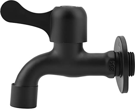 Wall Mounted Stainless Steel Outdoor Water Tap Garden Faucet for Hose Pool Washing Machine Bathroom Exterior(Mop Sink Faucet)