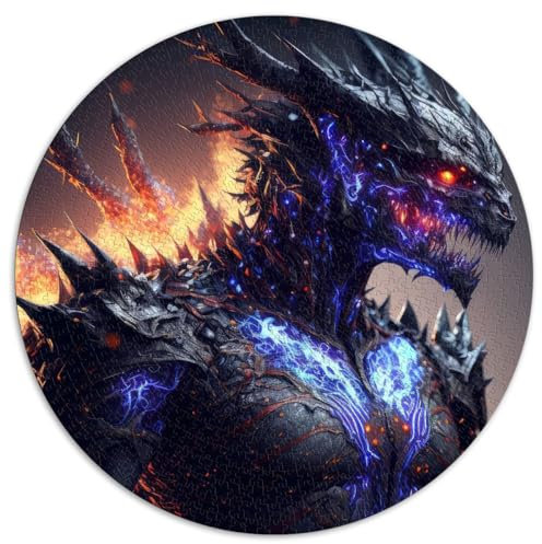 Jigsaw Puzzle 1000 Pieces Dragon demon lords round Puzzle | Puzzles Premium Recycled Board 26.5x26.5inch