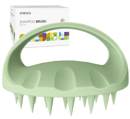 Ithyes 38 Finger vergrößerter Kopfmassage-Bürste, Silikon-Kopfhautmassagebürste, Scalp Massager Shampoo-Bürste, Massagebürste Haare, Hair Massager Scalp for Frauen, Männer, Haustiere (Hellgrün)