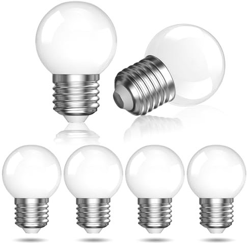 BrightArk Glühbirne E27 LED Lampe, 3W G45/P45 Tropfenförmige LED Lampen Ersetzt 30W, 360°Lichtwinkel 3000K Warmweiß LED E27 Filament Golf Globe Leuchtmittel Birne, Nicht Dimmbar 6 Stück
