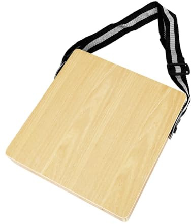 Corghd Caja de madera portátil de viaje, instrumento de percusión manual para niños y adultos, tambor de mano de cajón