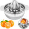 Zitronenpresse Edelstahl Handpresse, Spülmaschinenfeste Saftpresse für Zitronen, Limetten, Orangen & Grapefruit mit 400ml Behälter, Rostfreie Profiqualität Zitruspresse, Lemon Squeezer manuell‌‌
