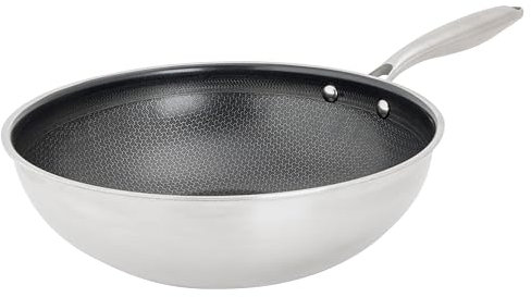 Cosy & Trendy Wok in acciaio inox antiaderente Hexapro, D28Xh9 cm-Tutti i bruciatori compresa l'induzione