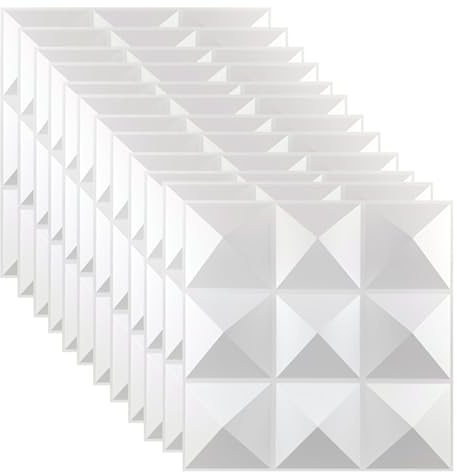 Paneles 3D de pared 3D Paneles PVC Placa 3D Castaña de agua Paneles de pared 3D Paneles de pared para fachada Techos Paneles de pared para habitación de juegos Paneles Cónicos Papel tapiz Blanco para