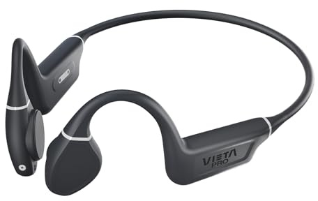 Vieta Pro Auriculares conducción ósea Bluetooth Deportivos con Micrófono y 8h Batería. Cascos inalambricos Bluetooth óseos Open Ear para Running. Auriculares Abiertos y Carga USB-C | Bone Dual