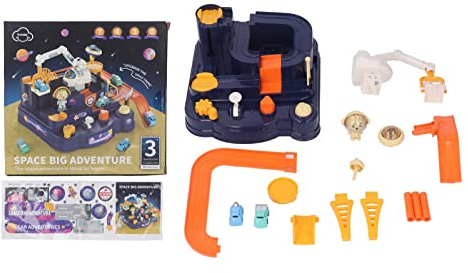 Car Adventure Toys Space Breakout Adventure, Pistas de Autos de Carrera para niños, Pistas de Autos de Rompecabezas Manual de inercia Deslizante con 2 Autos y 8 Accesorios,