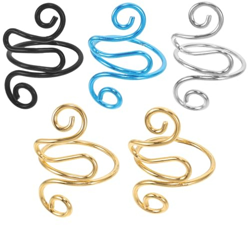 Gadpiparty 5pezzi Anello per Uncinetto Anello di Tensione per Uncinetto per Dito Anelli per Lavoro Maglia Avvolgitore Strumento Avvolgitore Colore Casuale