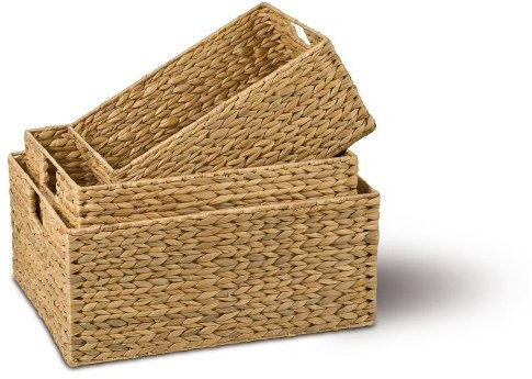 Adam Schmidt Regalkorb Anton Gross aus Wasserhyazinthe - 1 Schrankkorb, Auswahl je nach Wunsch und Grösse (45x35x20cm)