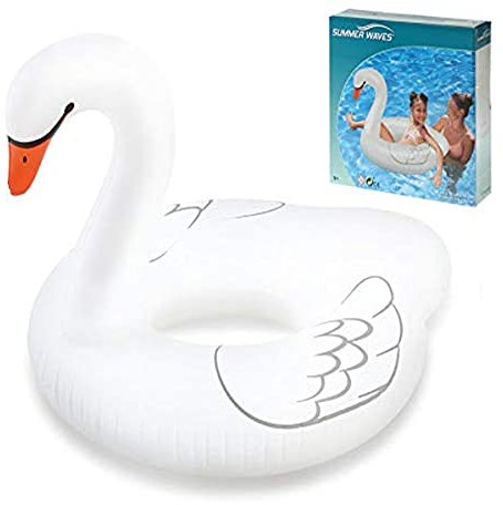 Polygroup Limited 8422259604570 Galleggiante Cigno 104X91Cm Gonfiabile Bianco, Colore, Medium, 60457