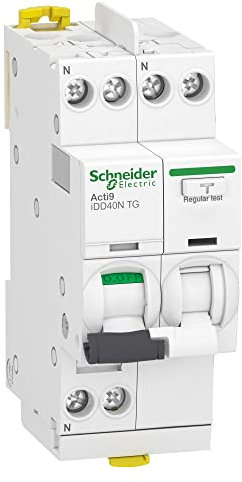 Schneider Electric - Acti9 iDD40N - disjoncteur différentiel tête de groupe - 1PN C 40A 10kA 30mA ASI - A9DX3640
