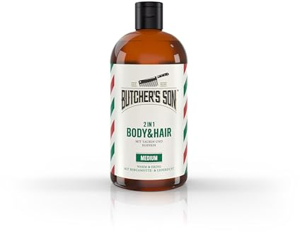 Butcher's Son 2in1 Body & Hair Medium, Taurin und Koffein wirken vitalisierend, mit erfrischendem Bergamotte-Duft, 420ml