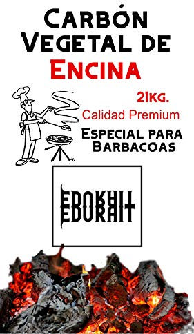 Carbón Vegetal Ecologico de Encina, para Barbacoas, Procedente de la Poda de Dehesas, Especial Barbacoas y Restaurantes. (21 Kg)