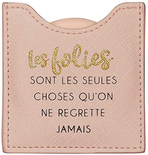 Toga Draeger - Specchio rotondo tascabile da portare ovunque, ideale come regalo di compleanno, per tutte le occasioni, dimensioni: 8,5 cm x 8 cm