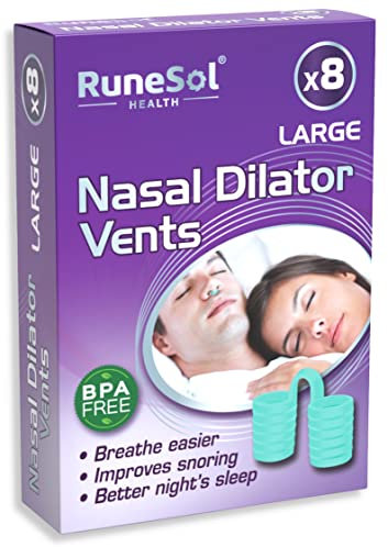 Runesol Dilatadores Nasales, 8 x Verde Grande, Antironquido Dilatador Nasal Silicona, Anti Ronquidos para Dormir, Antironquidos Soluciones, Cosa para no Roncar, Anti Ronquido Dispositivo de Noche