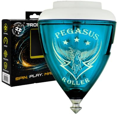 SPACE TROMPOS - Pegasus Punta Roller, Color Azul, con Cuerda y Packaging