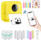 SOARFLY Mini Drucker für Smartphone, Fotodrucker, Aufkleber, Thermodrucker, Tiny Printer mit Klebepapier für Lernhilfe, Notizen, Fotos, DIY - Gelb