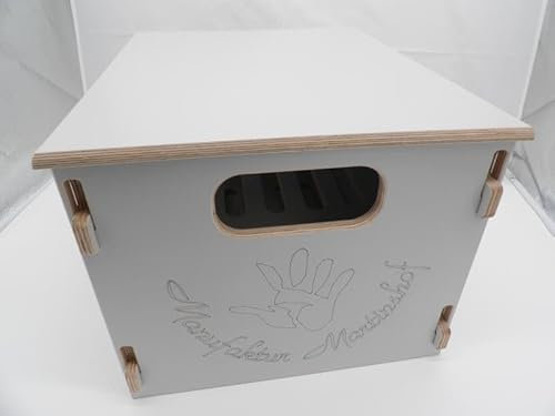 Beer Crate Bottle Slide with Lid in Grey with Desired Engraving