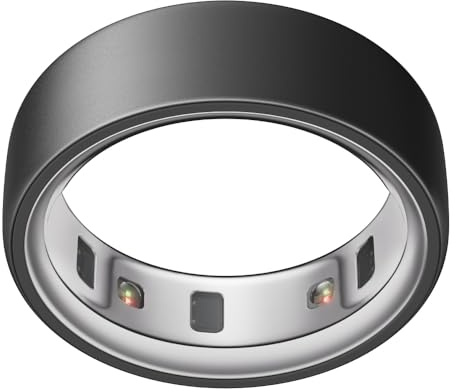 Oura Ring 4 – Stealth – storlek 9 – smart ring | Prova ut storleken med ett storlekskit för Oura Ring 4 | Registrera sömn – puls – kondition – upp till 8 dagars batteritid