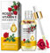 Rosenöl Gesicht Bio Vitamin E Öl, Rosen Gesichtsöl Gegen Falten, Dunkle Flecken, Narben, Trockene Haut, Massage Körperöl für Gua Sha - Gesicht und Körper Befeuchten und Nähren