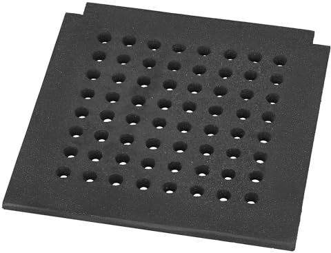 KOTARBAU® Kamingaller - Eldgaller - Gjutjärn - 29 x 29 cm - Svart - Askgaller - Gjutjärnsgaller - Kaminrost - Massivt för Kamin - Eldstad -Robust - för Öppen Spis