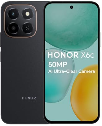 Honor X6c, Unlocked Mobile Phones, 6 +128GB, Extreme Drop & Water Resistance, Android 15,Ocean Cyan (Renewed)