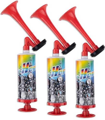 3 Pcs Air Horn, Handheld Fog Horn for Sporting Events, Fan Cheering Set with Portable Airhorn Design, Compact Size for Easy Storage and Transport