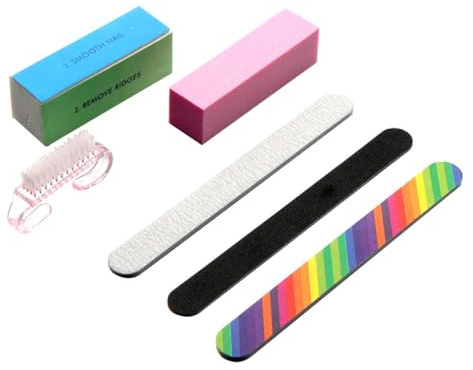 OFFIGAM Limas y Pulidores de Uñas Accesorios para y Pulido Efectivo de Plástico Juego de 6 para Manicura Profesional Casa