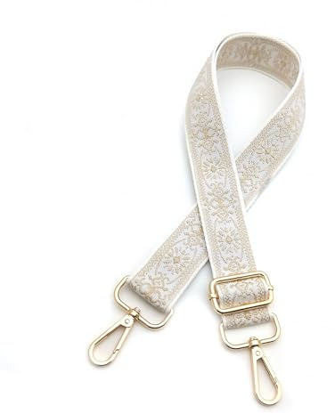 JOVYTH Correa para Bolso Ajustable 75–130 cm – Bandolera Ancha de 3.8 cm en Beige, Tirante Repuesto para Bolso de Mano, Viaje o Deporte, Cinta con Mosquetón, Ideal para Reemplazar Asas