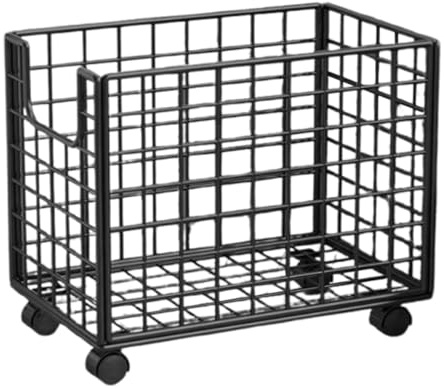 Wswqop Cesta de Ropa Sucia con Ruedas y Estructura Metálica Bolsa Organizador Portátil de Lavado Carro Multifuncional para Dormitorio Apto para Lavandería, Negro, Individual