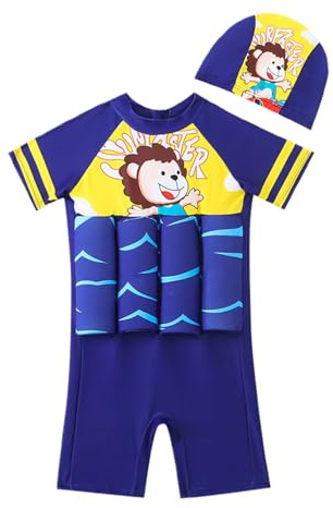 Maillot de bain flottant pour entraînement de natation de 4 à 8 ans avec aide à la flottabilité pour apprendre à nager en toute sécurité dans la piscine, mer (vert menthe, 120-XXL)