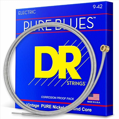 DR Strings PHR-9 Pure Blues Pure Nickel Lite Electric Guitar Strings
