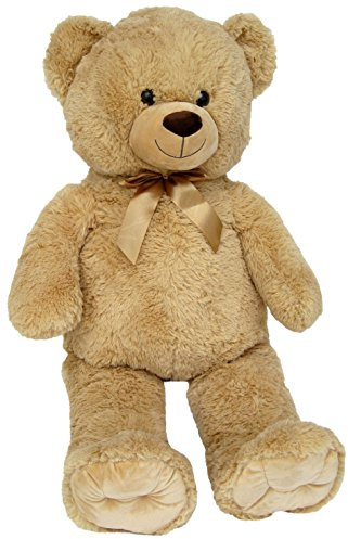 Wagner 9048 - Riesen XXL Teddybär 100 cm groß in hell-braun - Plüschbär Kuschelbär Teddy Bär Kuschelbär in beige