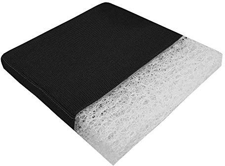 Cojín Antiescaras Breathair (Núcleo y Funda Lavable) 90% de Aire / para Silla de Ruedas y Oficinas / Prevención de Ulceras / Regulación de presión Circulación sanguínea / Coxis Ciática (42 x 42 x 9)