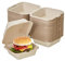 HAAGO 50 990ml Premium Zuckerrohr Bagasse Burgerboxen, Take Away Food-Boxen, (15cm) – Stabil, Biologisch Abbaubar, Umweltfreundlich & Kompostierbar