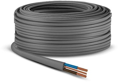 PRIMES DIY 6MM Twin And Earth Cable 6242Y BASEC Approved Electrical Mains Socket Ring Wire, 5 Meters