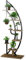 COSTWAY Support de Plante en Métal à 7 Niveaux, Étagère à Fleurs avec Crochet, Porte Plantes en Forme de Demi-lune avec Dispositif Anti-renversement, pour Salon, Balcon, 60 x 30 x 155 CM