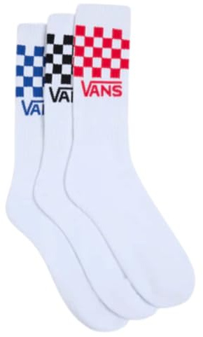 Vans Off The Wall Classic Crew Lot de 3 paires de chaussettes Blanc Pointure 41/40, blanc, taille unique