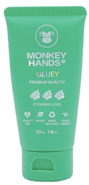 MONKEY HANDS Gluey Grip – Nivel de Adherencia: Super Fuerte - Gel para Equipos de Fitness, Pole Dance, Calisthenics, Anillos, Parkour y Gimnasia (Gluey, 50 ml)