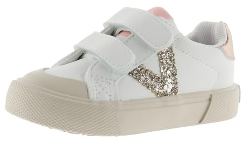 Victoria Baskets Tribu Effet Cuir & Pièces Métallisées & Double Fermeture Auto-Agrippante 1065190 pour Filles Rosa 28