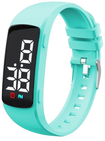 e-vibra Potty Training Watch - 8 Alarm Silent Vibrating Watch - Water Resistant Medical Reminder Watch - with Timer and 8 Daily Alarms, Green, Modern