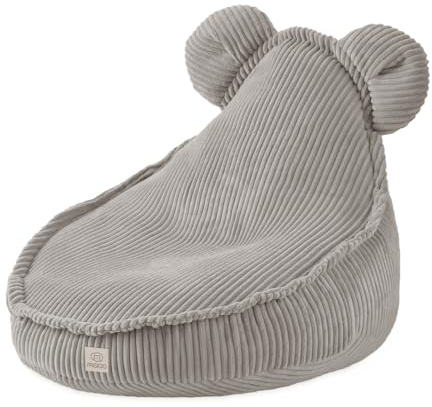 MISIOO Puffo per Sedersi per Bambini 68x45 cm, Pouf Poltrona in Materiale Premium con Copertura Lavabile, Poltrona Sacco Confortevole e Divertente per la Cameretta, Seduta Accogliente