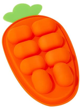 Babynahrungsbehälter,Silikon-Babynahrungsschalen, Gefrierschrank-Knabbertablett in Karottenform mit Deckel aus Silikon für Babys, Gefrierschrank-Knabbertablett mit acht Fächern für Babys für Kinder