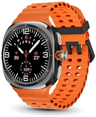 XINDADA U8 Ultra AMOLED - Montre intelligente pour homme et femme, Android 9.0 Galaxy Watch 7 4G, carte SIM, WiFi, GPS, NFC, caméra rotative, 2025 (orange, 3+32 Go)